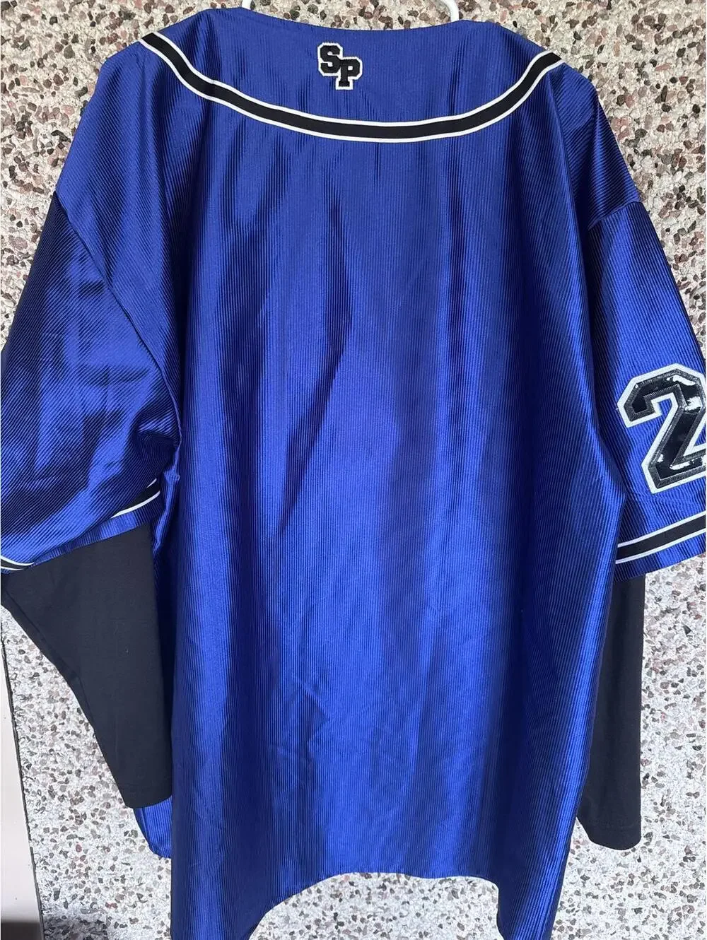 Y2K Southpole Diamond Collection Blue Baseball Jersey XL